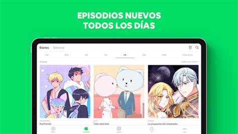 Interfaz de WEBTOON mostrando la sección Canvas y Originals