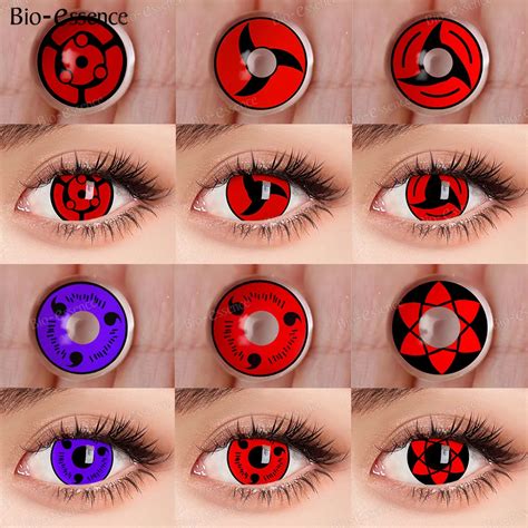 Diseño del Mangekyou Sharingan en lentes de contacto