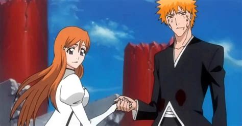 Ichigo y Orihime en Bleach