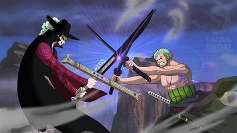 Roronoa Zoro jurando ante Mihawk