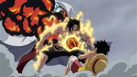 Portgas D. Ace luchando contra Smoker