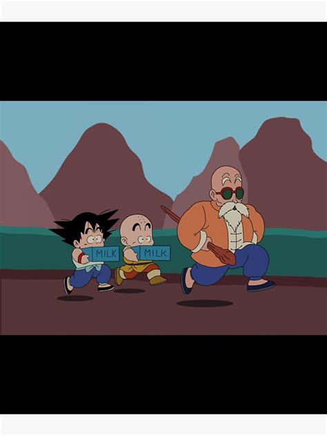 Maestro Roshi enseñando a Goku y Krilin