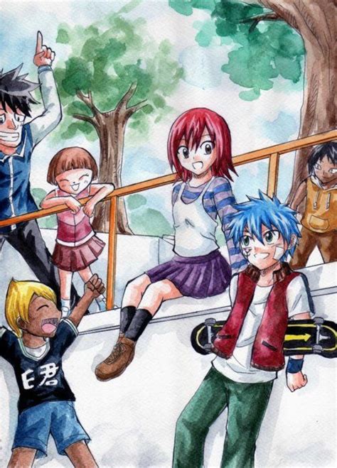Erza llorando junto a Sho, Wally y Millianna