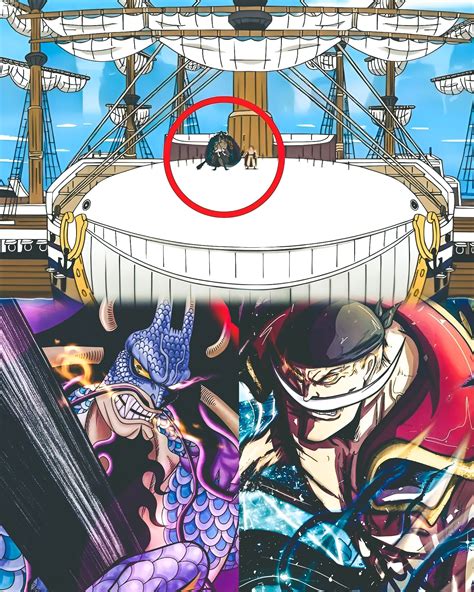 La imponente figura de Barbablanca en Marineford, rodeado de caos