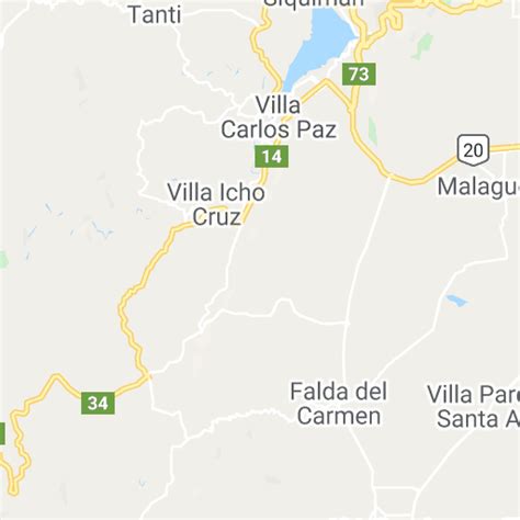 Mapa de Villa Cocoyasi y sus alrededores