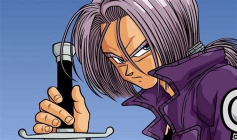 Trunks del Futuro con su clásica chaqueta y espada