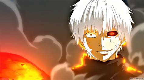 Ken Kaneki como un ghoul de un solo ojo.