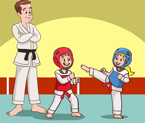 Ilustración de Garou en su juventud entrenando artes marciales