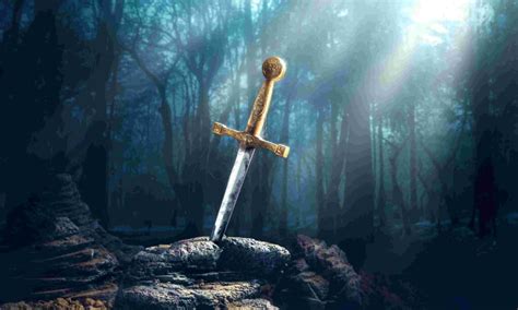 Arthur Pendragon con la Espada Excalibur