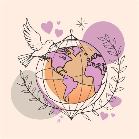 Imagen simbólica de la paz mundial