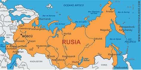 Mapa de Rusia con énfasis en Saratov
