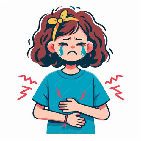 Ilustración de Ayine con una expresión de dolor y desesperación.