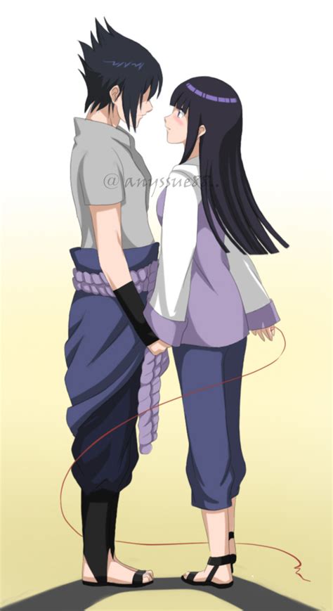 Ilustración de Hinata y Sasuke