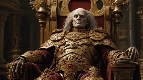 Representación de la Espada del Emperador en su funda junto al Trono Dorado