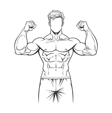 Ilustración de estilo bara con hombres musculosos