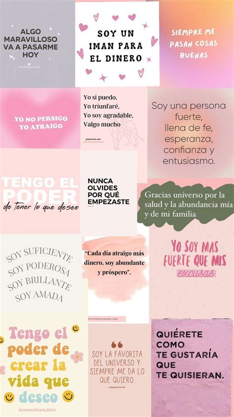 Collage de frases inspiradoras para redes sociales