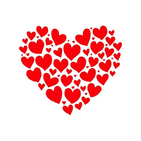 Corazón formado por palabras de amor