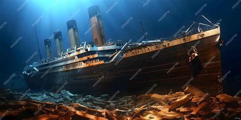 Escena del hundimiento del Titanic