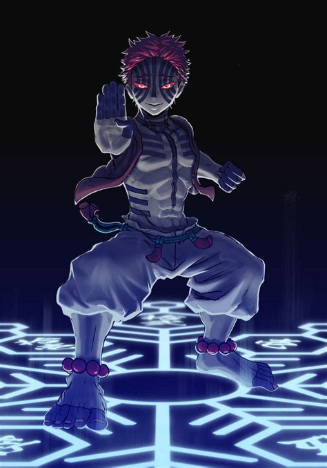 Akaza en pose de combate