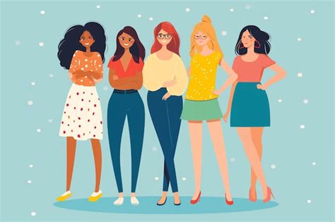 Ilustración de varias mujeres en un ambiente íntimo y sugerente