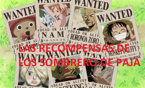 Tabla comparativa de las recompensas de los Sombrero de Paja