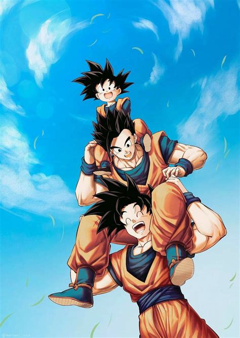 Goku y Gohan en combate