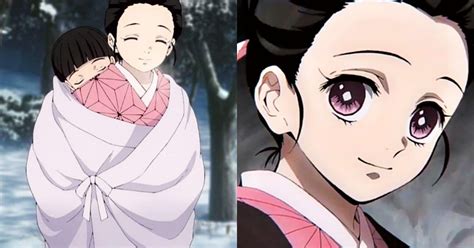 Comparativa de Nezuko en forma humana y demoníaca