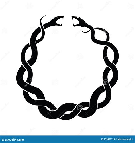 Ilustración de serpientes entrelazadas