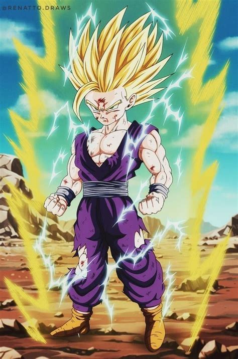 Gohan en su transformación Super Saiyajin 2