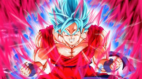 Goku transformándose en Super Saiyan Blue