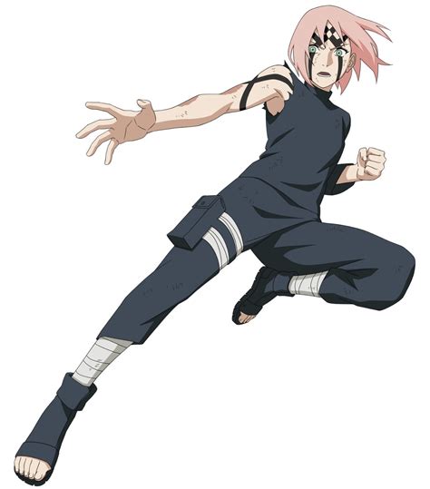 Sakura Haruno con su traje de ninja.