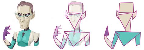 Diseño de personajes con un estilo de arte cómico y exagerado