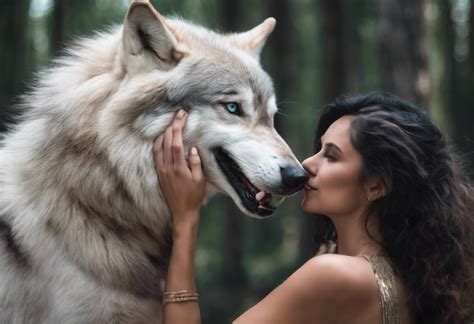 Ilustración de un híbrido de lobo y un humano