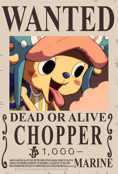 Carteles de búsqueda de Brook y Chopper de One Piece