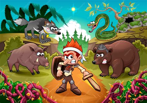 Ilustración de Meliodas luchando contra múltiples enemigos