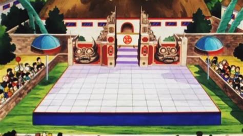 Yamcha como espectador en el Torneo de las Artes Marciales