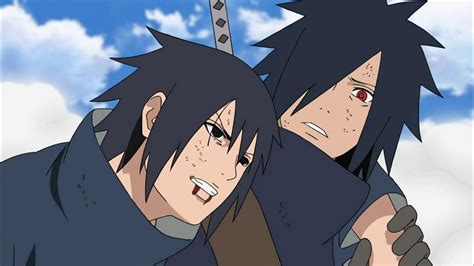 Madara e Izuna Uchiha despertando Mangekyō Sharingan
