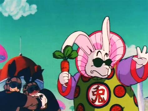 El Jefe Conejo transformando a Bulma en zanahoria