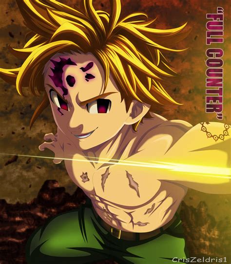 Ilustración de Meliodas usando Full Counter