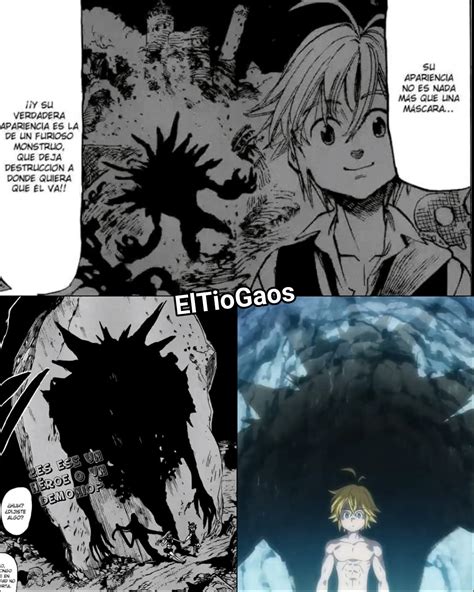 Comparativa de la apariencia de Meliodas a lo largo del tiempo