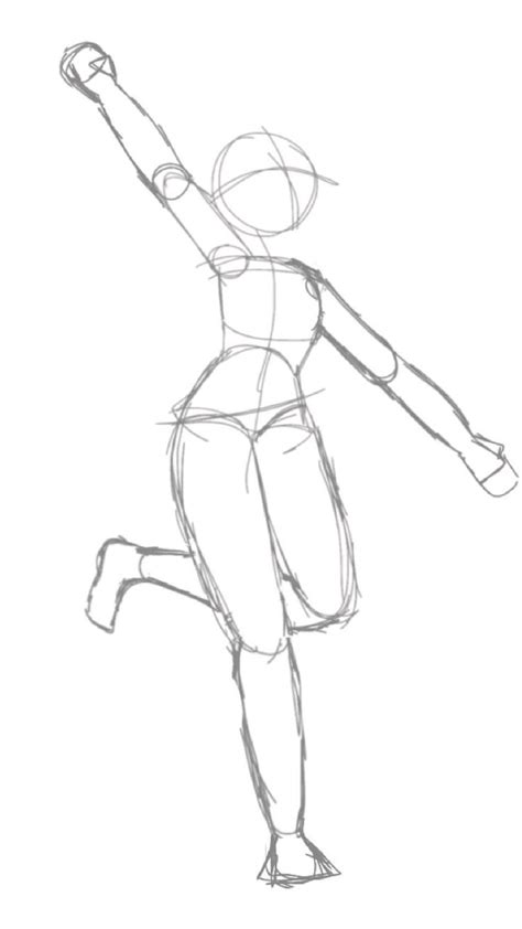 Boceto básico de la pose de Vegeta