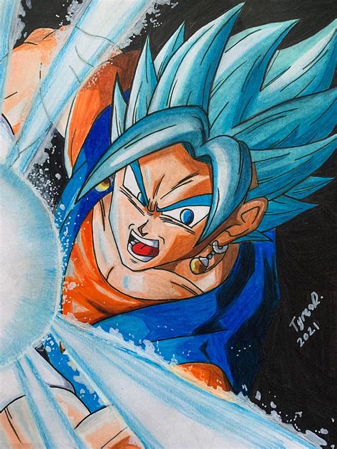 Dibujo final de Vegeta con el Final Kamehameha