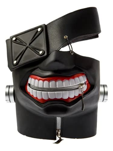 Detalle de una máscara de Kaneki Ken de anime