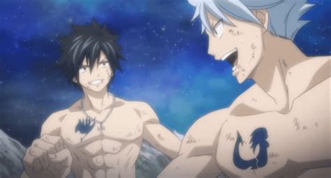 Gray Fullbuster enfrentándose a Lyon Vastia en la Isla Galuna