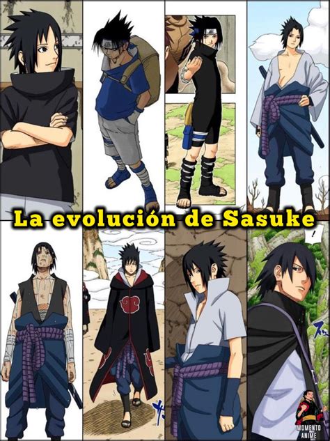 Evolución del atuendo de Sasuke Uchiha a lo largo de Naruto