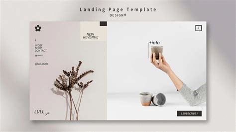 Ejemplo de sitio web con diseño minimalista y paleta de colores clara