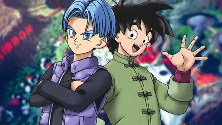 Ilustración de Goten y Trunks preparándose para el torneo infantil