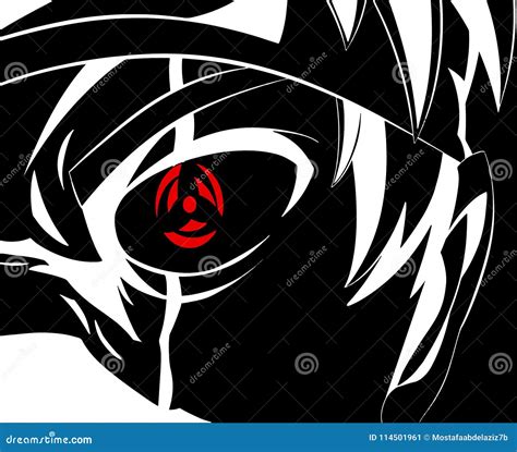 Ilustración del Sharingan de Kakashi