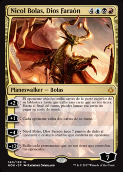 Diagrama de costes de maná de Nicol Bolas, Dios Faraón y otras cartas de alto coste