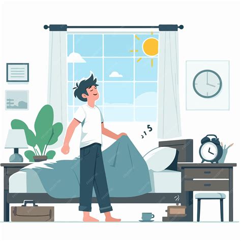 Ilustración de un personaje despertando en un mundo fantástico